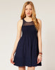 Women's Splendid Shadow Stripe and Mesh Cotton Dress