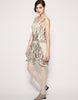 Women's Asos Revive Beaded Scalloped Hem Dress